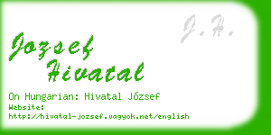 jozsef hivatal business card
