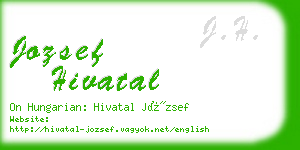 jozsef hivatal business card